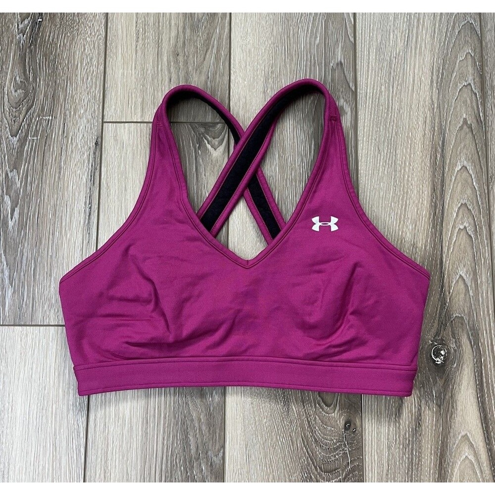 Under Armour Women's Magenta/Purple Crossback Sports Bra